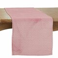 Saro 16 x 72 in. Pinsonic Velvet Oblong Table Runner, Rose 9036.DR1672B